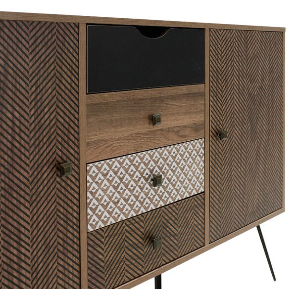 Bufet Boho Walnut 122x39.5x86 cm