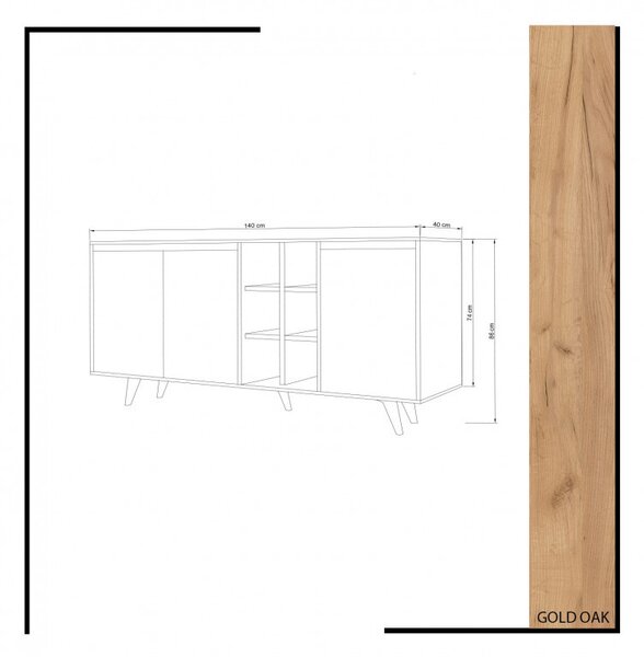 Consola Seria Oak-Alb