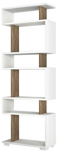Biblioteca Blok Alb-Walnut
