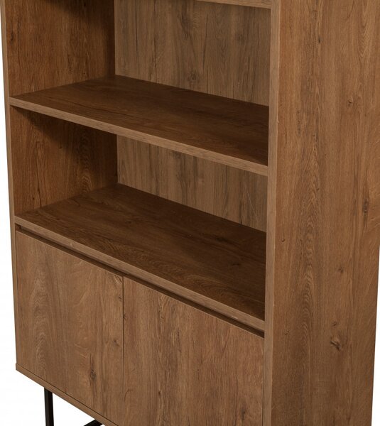 Biblioteca Rea Walnut-Negru