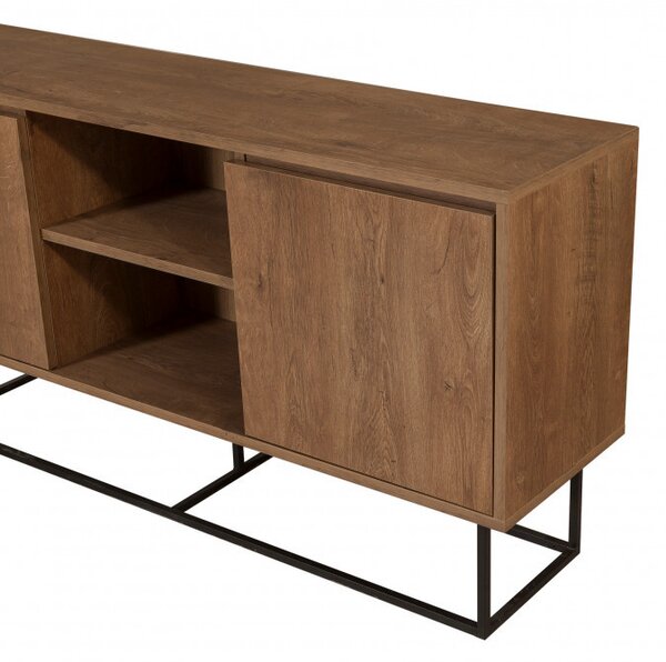 Consola Zela Walnut-Negru