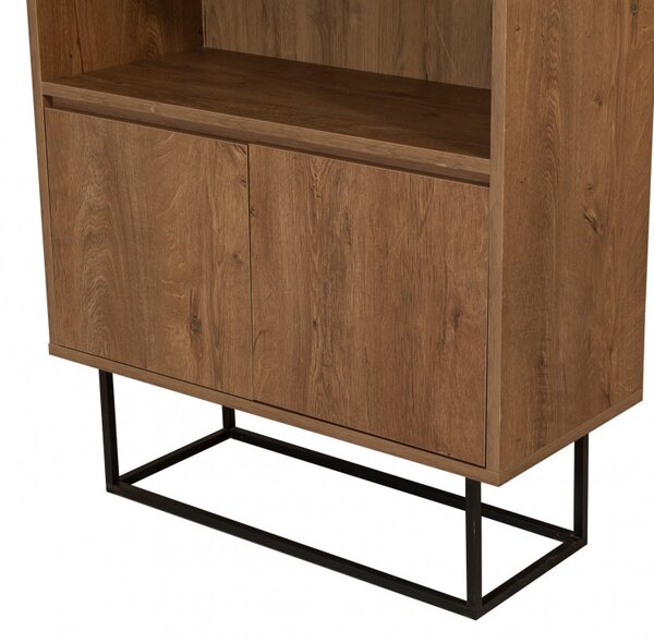 Biblioteca Rea Walnut-Negru