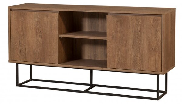 Consola Zela Walnut-Negru