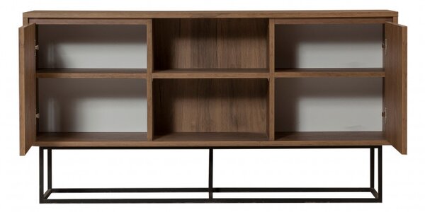 Consola Zela Walnut-Negru