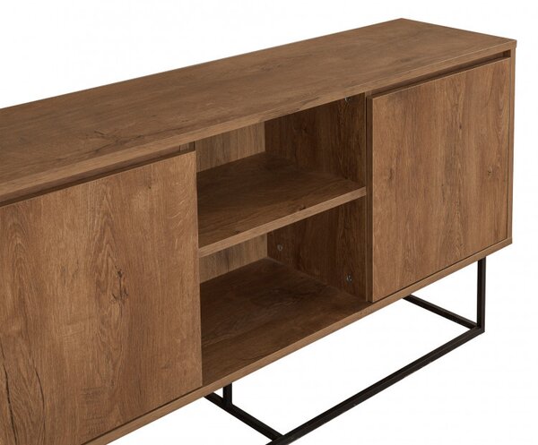 Consola Zela Walnut-Negru