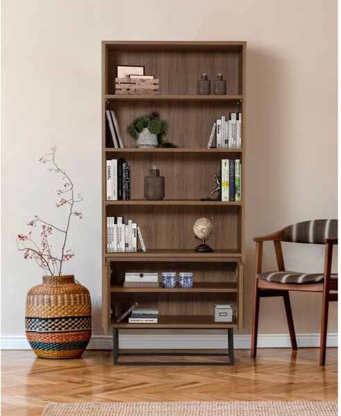 Biblioteca Rea Walnut-Negru