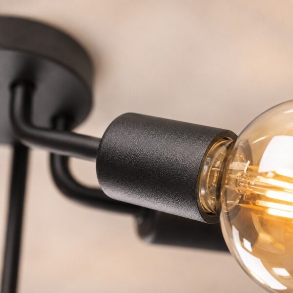 Lustră aplicată NIXO 5xE27/60W/230V neagră