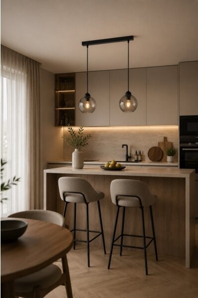 Lustră pe cablu UNO 2xE27/60W/230V neagră
