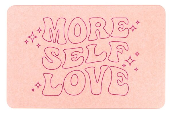 Covoraș de baie roz deschis 39x60 cm More Self Love – Artsy Doormats