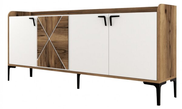 Consola Venedik Walnut-Alb