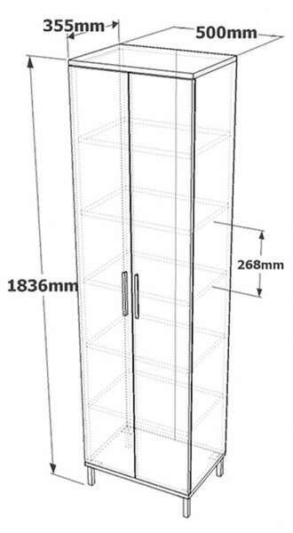 Dulap Diverse VE4-CV Maro-Antracit