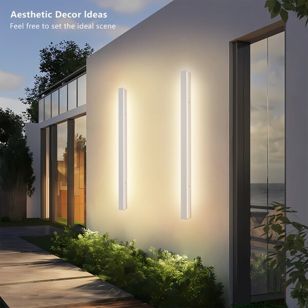 Brilagi -LED Lampă de perete pentru exterior LINEAR LED/22W/230V 3000K IP65 100 cm alb CRI 90