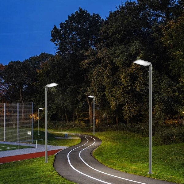 Brilagi-LED Lampă de exterior cu stâlp și cablu de 3 m URBANLIGHT LED/100W/230V gri IP65