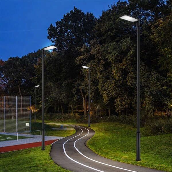 Brilagi-LED Lampă de exterior cu stâlp și kl. 5 m URBANLIGHT LED/200W/230V negru IP65