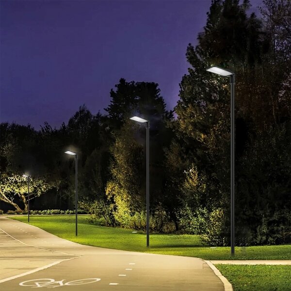 Brilagi-LED Lampă de exterior cu stâlp și cablu 4 m URBANLIGHT LED/200W/230V neagră IP65