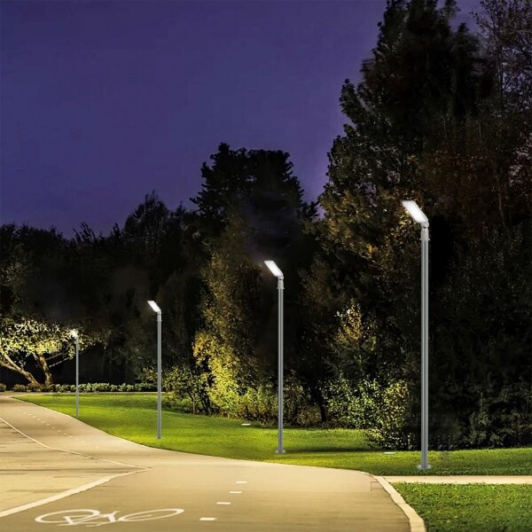 BRILAGI - Lampă LED de exterior cu stâlp și cablu 3 m URBANLIGHT LED/50W/230V, gri, IP65