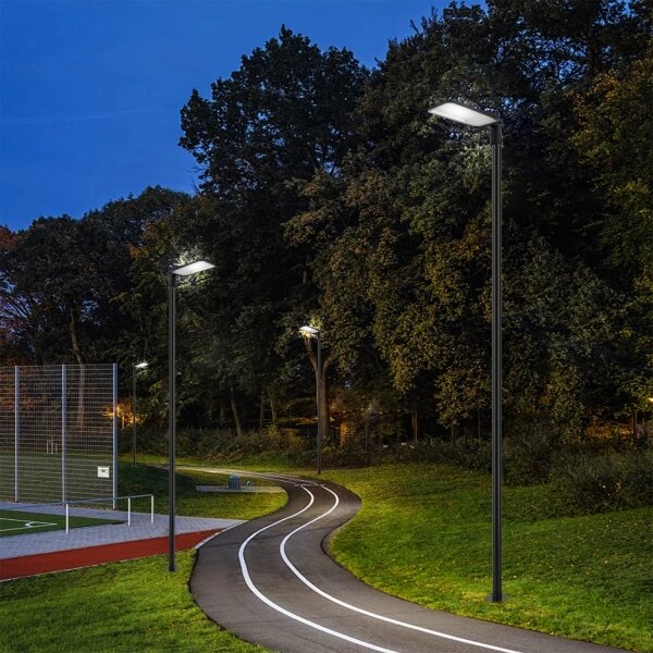 Brilagi-LED Lampă de exterior cu stâlp și cablu 4 m URBANLIGHT LED/200W/230V neagră IP65