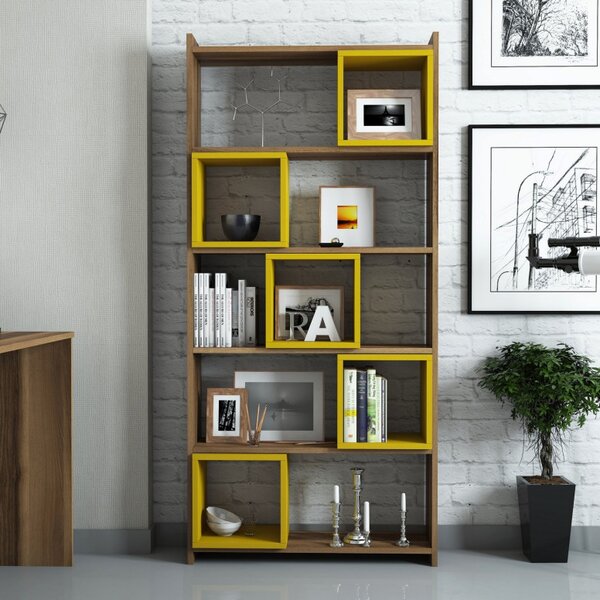 Biblioteca Box - Walnut, Galben