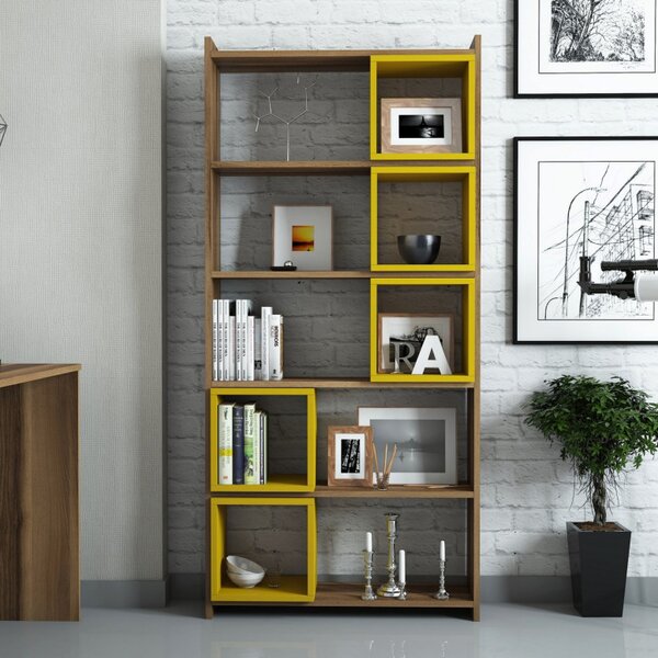 Biblioteca Box - Walnut, Galben