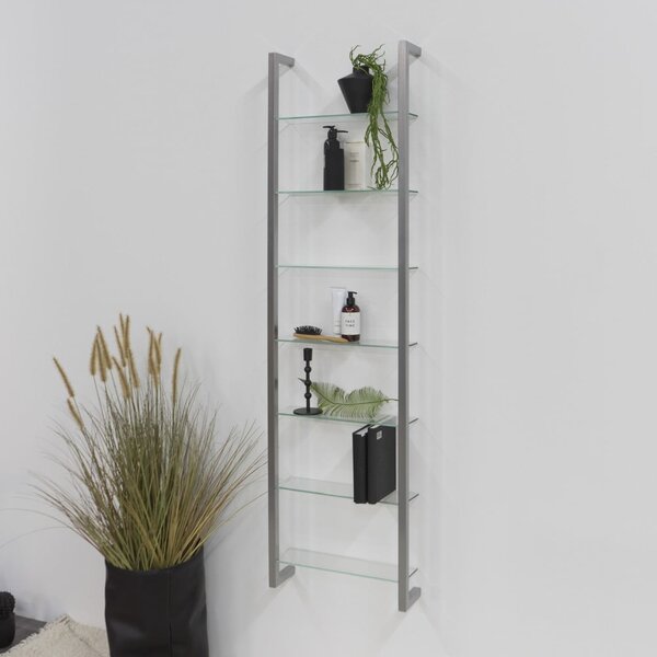 Raft argintiu etajat din metal 46 cm Cubic – Spinder Design