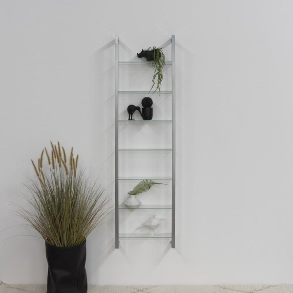 Raft argintiu etajat din metal 46 cm Cubic – Spinder Design