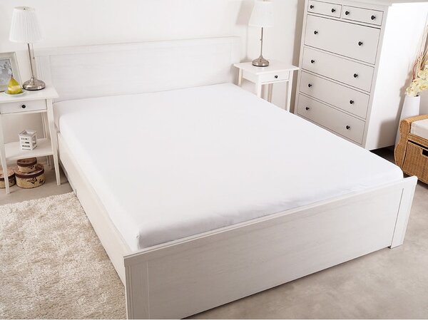 Cearceaf alb cu elastic 160x200 cm – B.E.S