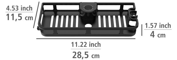Raft pentru baie negru mat autoadeziv din plastic Libertà – Wenko