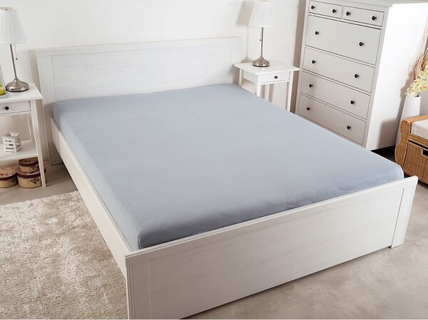 Cearceaf gri cu elastic 180x200 cm – B.E.S
