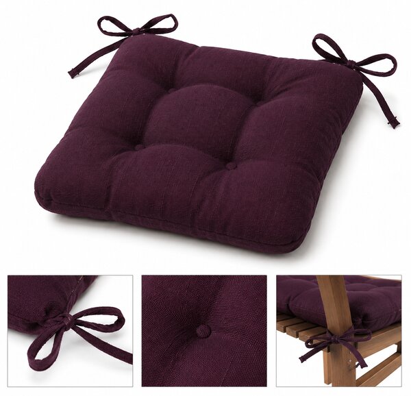 Set 4 pernuțe scaun interior / exterior – burgundi