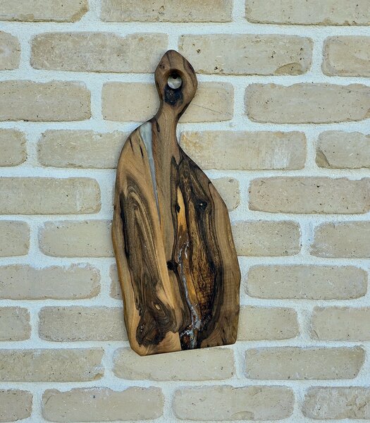 Tocător din nuc cu inserție rășină 50x20x2 cm