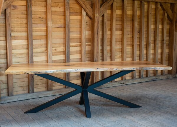 Masă stejar cu margini natur 10 persoane -250x90cm