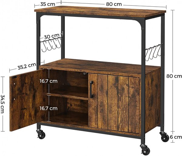 Consola Depozitare Vasagle, 80x35x80cm