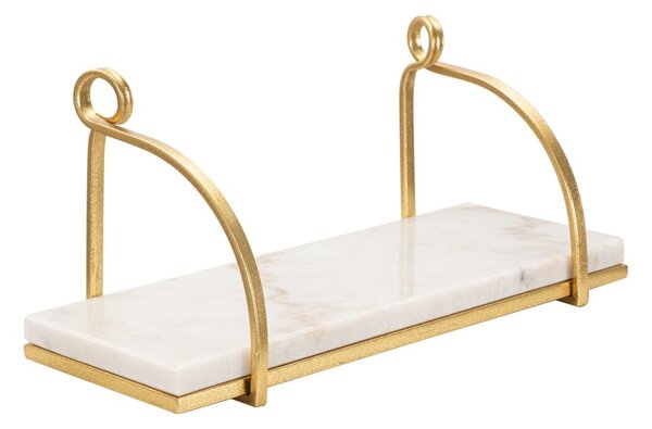 Raft alb/auriu din marmură 40 cm Marble – Mauro Ferretti