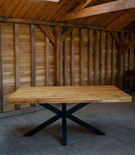 Masă unicat cu blat dublat din salcâm - 220x100cm