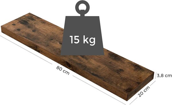Raft de Perete, LWS28BX, Nuc, 80x20x3.8 cm