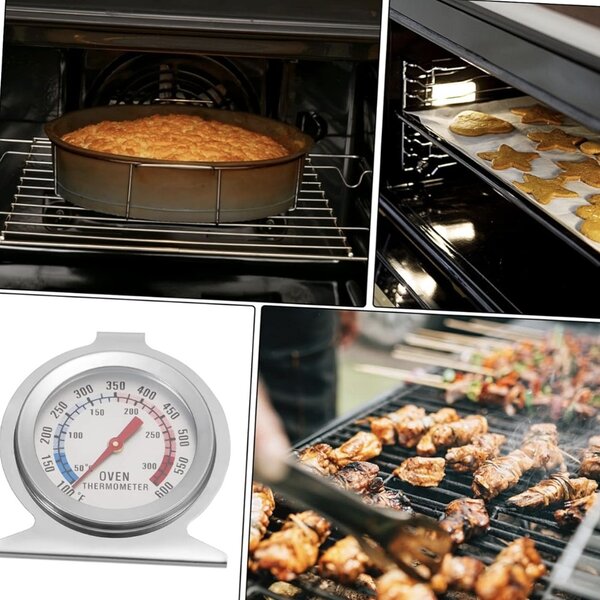 Termometru metalic Pufo Meat pentru cuptor, cu carlig, interval de masurare 50–300°C– precis si rezistent