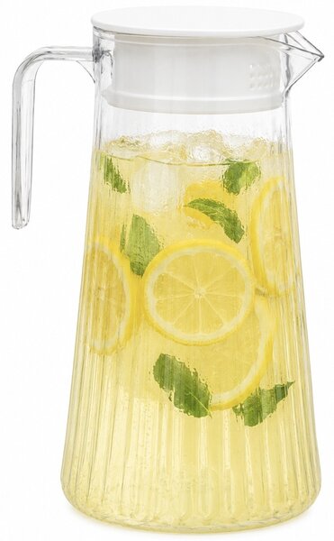 Carafa eleganta Pufo Glance pentru apa, limonada sau suc, capac plastic, 1.2 L
