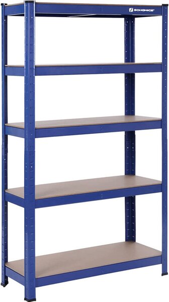 Raft Songmics, 5 rafturi, 30 x 75 x 150 cm, Albastru, GLR30Q