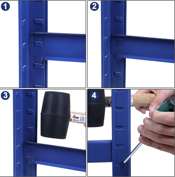 Raft Songmics, 5 rafturi, 30 x 75 x 150 cm, Albastru, GLR30Q