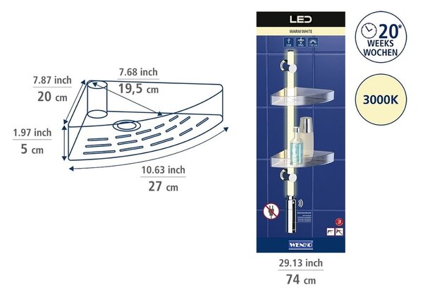 Raft pentru baie transparent autoadeziv – Wenko
