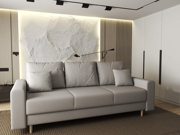 Canapea extensibilă dumonde cu ladă de depozitare Kronos Enjoy Bej 210x100 cm