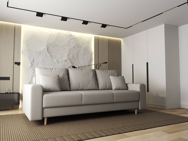 Canapea extensibilă dumonde cu ladă de depozitare Kronos Enjoy Bej 210x100 cm
