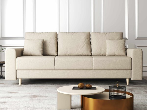 Canapea extensibilă dumonde cu ladă de depozitare Kronos Enjoy Camel 210x100 cm
