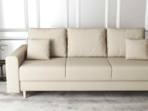 Canapea extensibilă dumonde cu ladă de depozitare Kronos Enjoy Camel 210x100 cm
