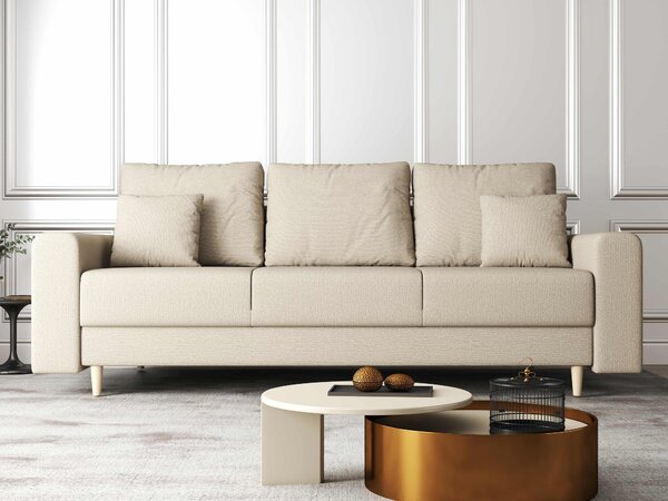 Canapea extensibilă dumonde cu ladă de depozitare Kronos Enjoy Camel 210x100 cm