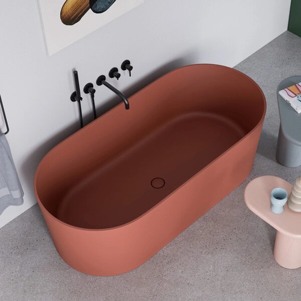 Cada freestanding, Omnires OVO M+, 160 x 75 cm, teracota mat