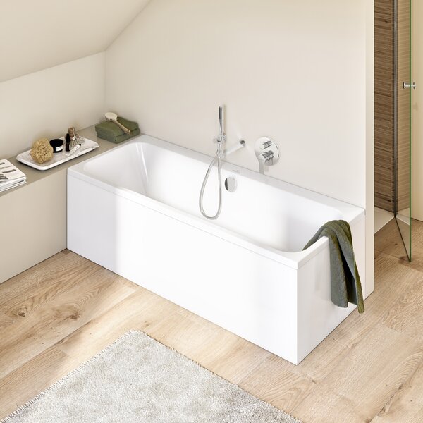 Cada dreptunghiulara, Villeroy & Boch, ARCHITECTURA, 170 x 75 cm, alb alpin