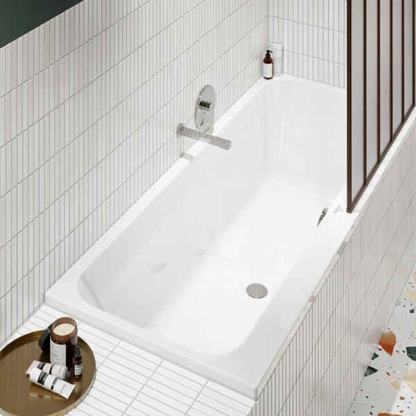 Cada dreptunghiulara, Villeroy & Boch, ARCHITECTURA, 170 x 75 cm, alb alpin