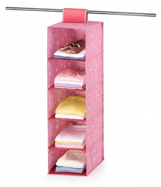 Organizator suspendat de dulap STELLA 95 cm, roz