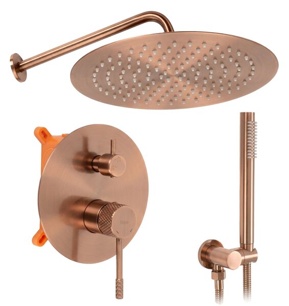 Set de dus incastrat Rea Venti Brush Copper + BOX
